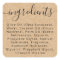 Elegant script ingredient list Kraft product label