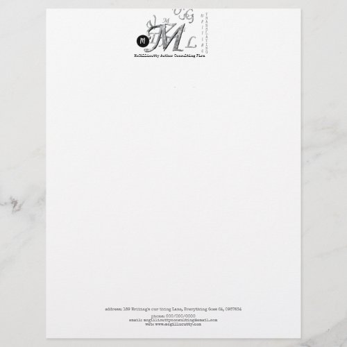 Elegant Script Lettering Letterhead