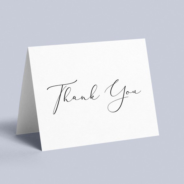 Elegant Script Letterpress Thank You Card (Creator Uploaded)