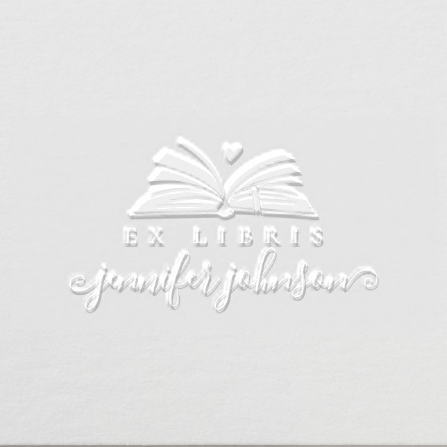 Elegant Script Library Book Ex Libris Embosser (Design)
