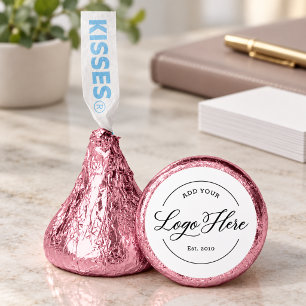 Elegant Script Logo Pink Foil Business Hershey®'s Kisses®