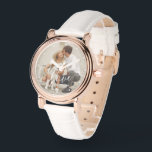 Elegant Script "Love" Custom Photo Watch<br><div class="desc">Add your favorite photo from your last vacation,  wedding,  or special occasion.</div>