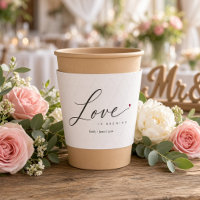 Elegant Script Love is Brewing Wedding Coffee Cup