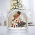 Elegant Script "Love" Photo Snow Globe<br><div class="desc">Celebrate love with this Elegant Script Love Photo Snow Globe, a personalized keepsake that turns your favorite photo into a heartfelt display. Featuring flowing calligraphy that spells out “Love” and a customizable photo area, this romantic snow globe adds a magical, wintry touch to any room. Whether you’re celebrating an engagement,...</div>