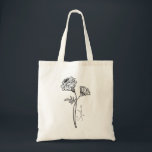 Elegant Script Marigold October Birth Flower Name Tote Bag<br><div class="desc">Elegant,  minimalist and modern black hand drawn marigold flower,  October birth flower with customizable name in elegant script,  personalized gift for any occasion,  including Birthdays,  gifts for bridesmaids,  best friends,  Christmas,  and more.</div>