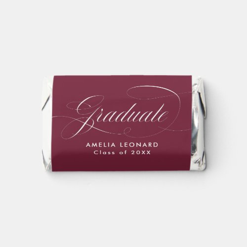 Elegant Script Maroon Graduation Hersheys Miniatures