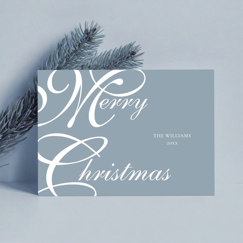 Elegant Script Merry Christmas Non Photo Holiday Card