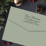 Elegant Script Merry Christmas Return Address Self-inking Stamp<br><div class="desc">Send cheer year after year with this self-inking stamper that features Merry Christmas (or your other preferred wording) in elegant script writing with custom return address text.</div>