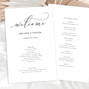 Elegant Script Minimalist Editable Paper Program