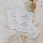 Elegant Script Minimalist Editable Wedding Program Hand Fan<br><div class="desc">This simple and elegant design features a minimalist layout highlighted with fancy script.  Add your information using the template form. The Customize Further feature can be used to access the advanced editing menu where you can change the font,  colors and layout of the text.</div>