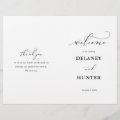 Elegant Script Minimalist Paper Program Booklet | Zazzle