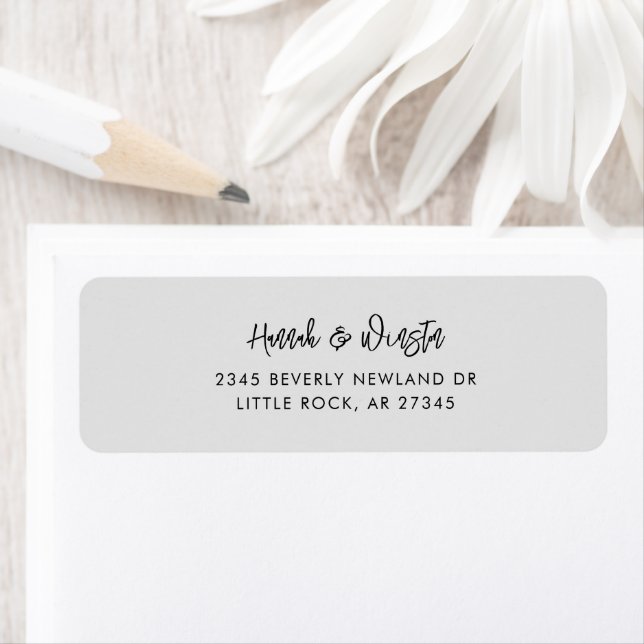 Elegant Script Minimalist Return Address Label (Insitu)