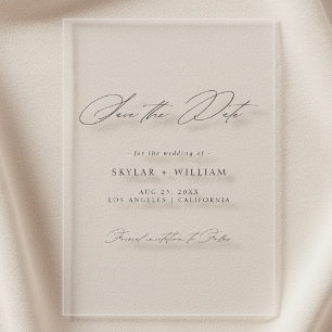 Elegant Script Minimalist Wedding Save The Date