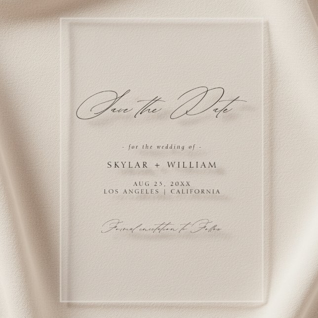 Elegant Script Minimalist Wedding Save The Date (Creator Uploaded)