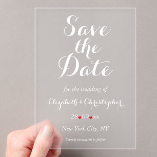 Elegant Script Minimalist Wedding Save the Date