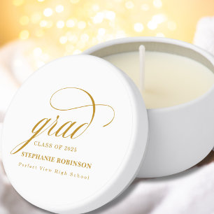Elegant Script Modern Graduation Mini Candle Favors