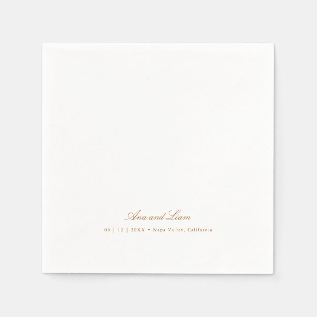 Elegant Script Modern Minimalist Wedding Napkins (Front)