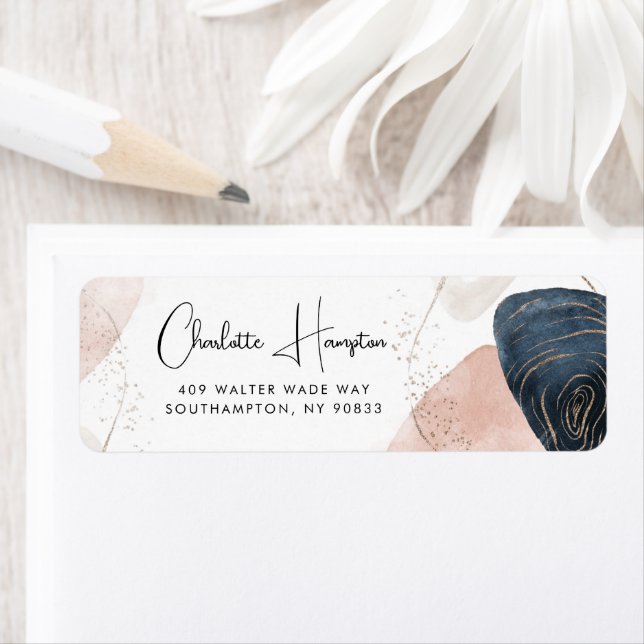 Elegant Script Modern Return Address Label (Insitu)