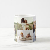 Elegant Script Mom Photo Grid Layout Personalized Coffee Mug (Center)