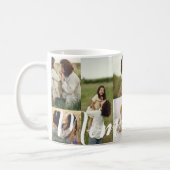 Elegant Script Mom Photo Grid Layout Personalized Coffee Mug (Left)