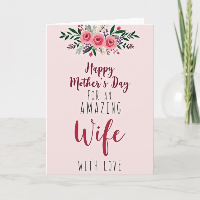 Elegant Script Moms Day Card (Front)