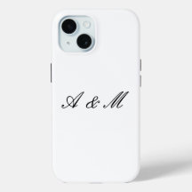Elegant Script Monogram Couple Personalized Case