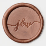 Elegant Script Monogram Initial Wedding Wax Seal Sticker<br><div class="desc">Elegant Script Monogram Initial Wedding Wax Seal Sticker</div>
