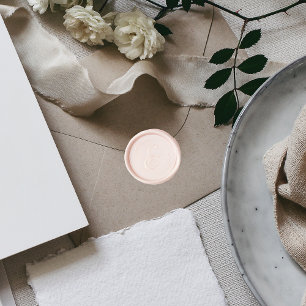 Elegant Script Monogram Initials Ampersand Wax Seal Sticker