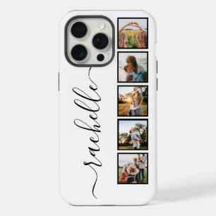 Elegant Script Monogram Personalized Photo Collage iPhone 15 Pro Max Case