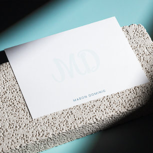 Elegant Script Monogram Watermark note card