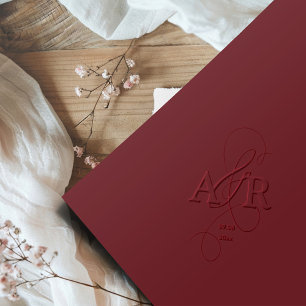 Elegant Script Monogram Wedding Embosser