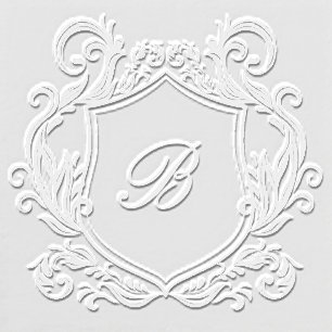 Elegant Script Monogram Wedding Embosser