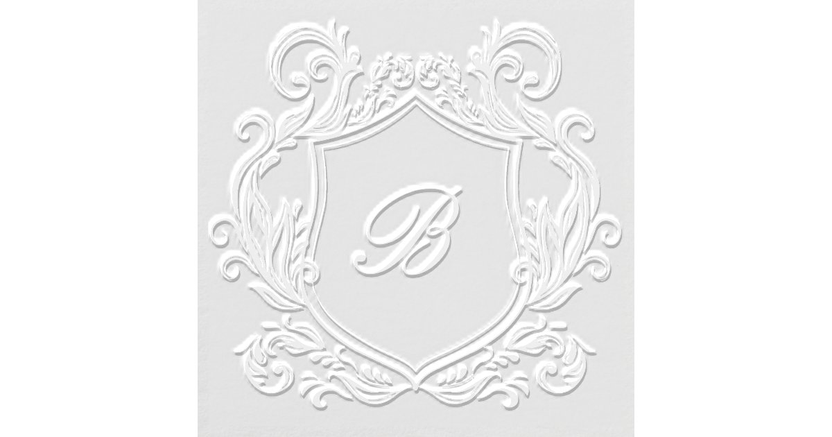 Embosser Script Elegant Script Monogram Wedding Embosser | Zazzle