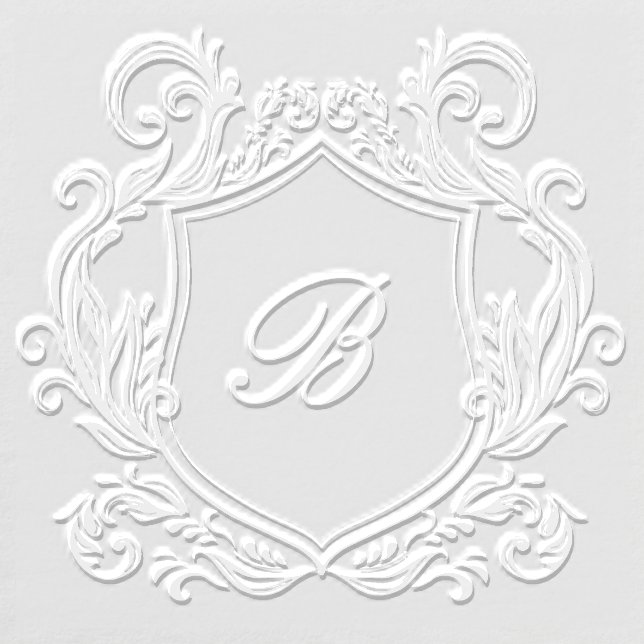Elegant Script Monogram Wedding Embosser (Design)