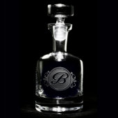 Elegant Script Monogrammed Decanter Spirits Decanter (Front)