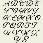 Elegant Script Monogrammed Pilsner Glass (Font)