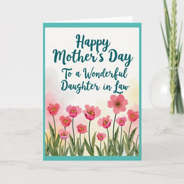 Elegant Script Mother Card (Front)