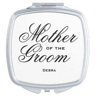 Elegant Script Mother of the Groom Compact Mirror