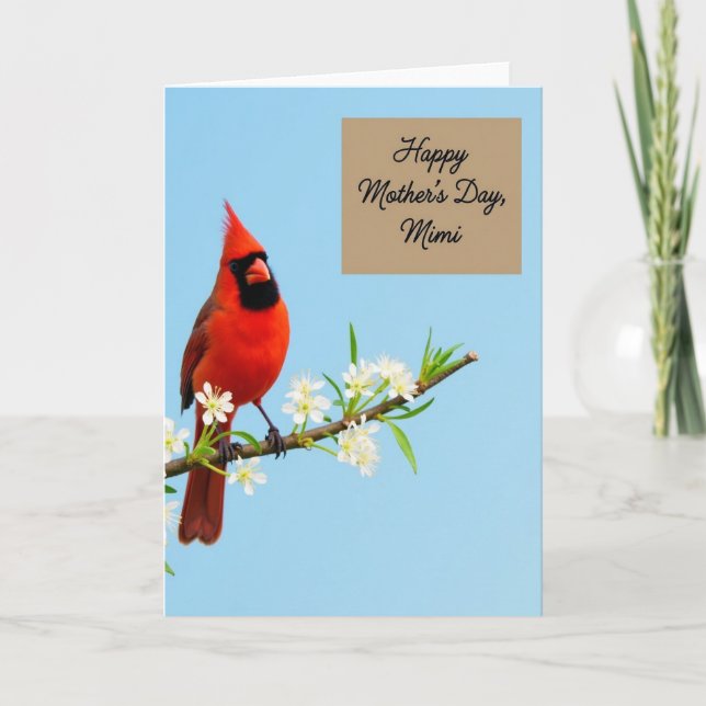 Elegant Script Mothers Day Wish Card (Front)