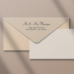 Elegant Script Mr Mrs Return Address Self-inking Stamp