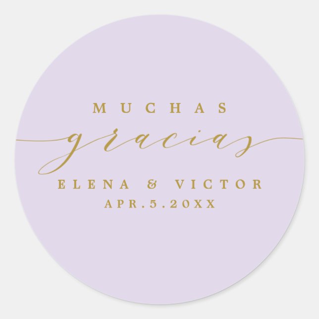 ELEGANT SCRIPT MUCHAS GRACIAS | THANK YOU STICKER (Front)