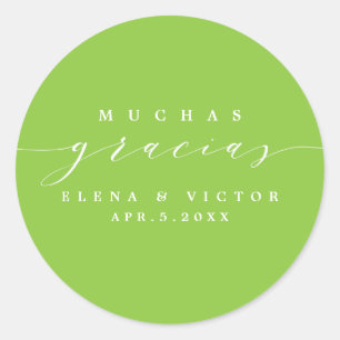 ELEGANT SCRIPT MUCHAS GRACIAS THANK YOU STICKER