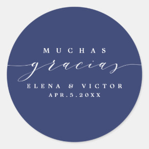 ELEGANT SCRIPT MUCHAS GRACIAS THANK YOU STICKER