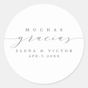 ELEGANT SCRIPT MUCHAS GRACIAS THANK YOU STICKER