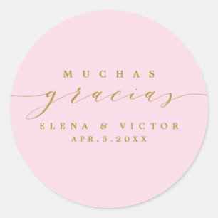 ELEGANT SCRIPT MUCHAS GRACIAS THANK YOU STICKER