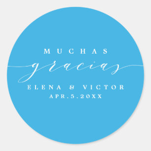 ELEGANT SCRIPT MUCHAS GRACIAS THANK YOU STICKER