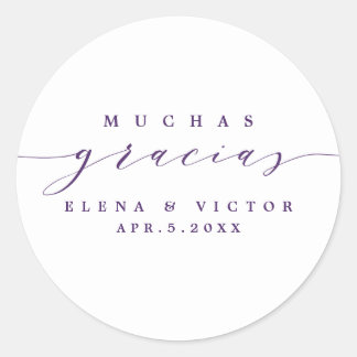 ELEGANT SCRIPT MUCHAS GRACIAS | THANK YOU STICKER