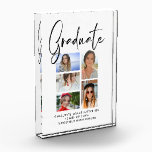 Elegant Script Multi Photo Graduation Graduate Acrylic Award<br><div class="desc">Elegant Script Multi Photo Graduation Graduate Acrylic Awards features five of your favorite photos of your college or high school graduate with the swirly modern black calligraphy script overlay "Graduate". Simple,  stylish and classy. Created by ©Evco Studio www.zazzle.com/store/evcostudio</div>