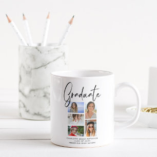 Elegant Script Multi Photo Graduation Graduate Coffee Mug