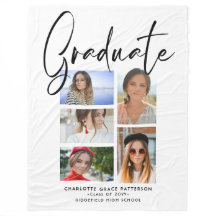 Elegant Script Multi Photo Graduation Graduate